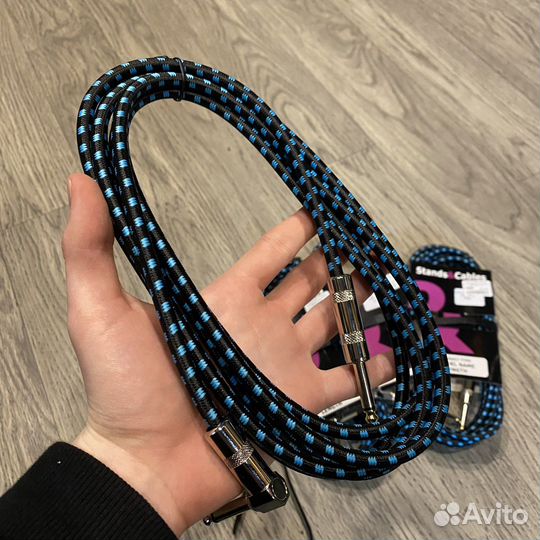 Плетёный кабель для электрогитары 3м (Новый)