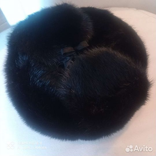Шапка ушанка из цельной норки 57 Теплейшая