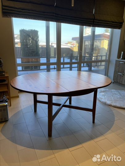 Стол IKEA лексвик массив дерева + 4 стула