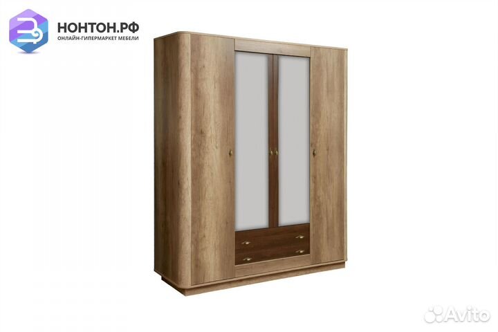 Шкаф 4-дверный Фантазия дуб каньон / дуб кальяри