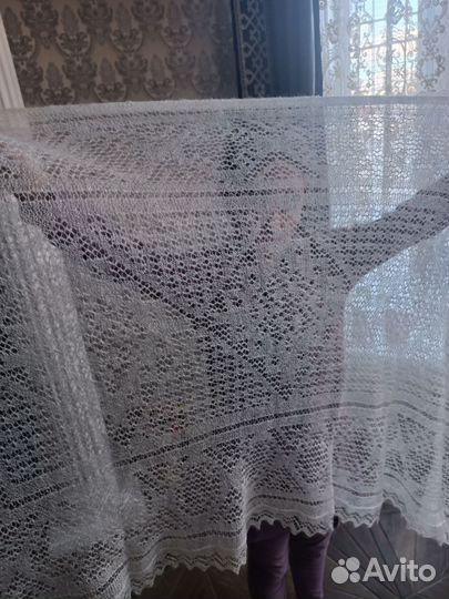 Пончо женское, шарф