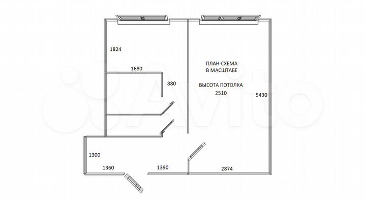 1-к. квартира, 30,2 м², 1/9 эт.