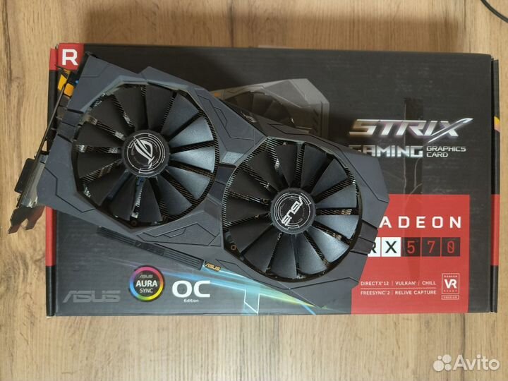 Видеокарта asus strix rx 570 4gb