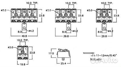 Клемма самозажимная 923-3P белый