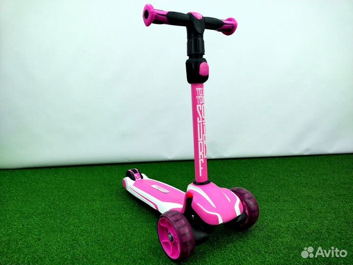 Самокат трехколесный TechTeam Surf Girl white/pink