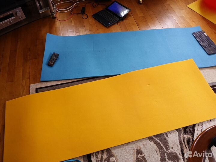 Коврик пенка двухслойная фитнес спорт туризм