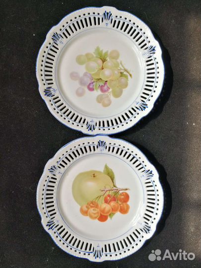 Тарелки ажурный прорезной фарфор довоеннаяГермания