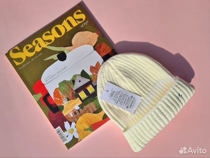 Шапка бини женская белая новая