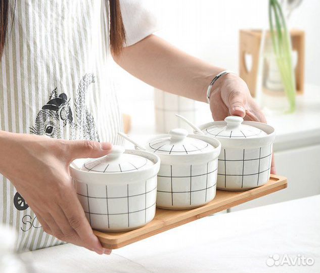 Керачические баночки для сыпучих