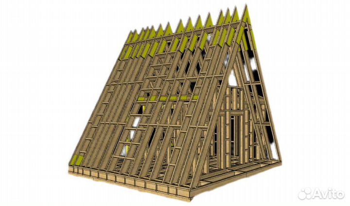 Каркас дома 6х6 A-Frame