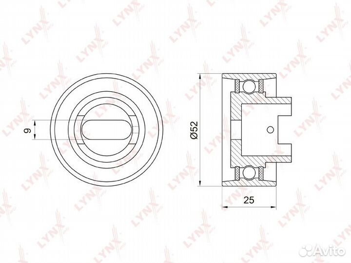 Ролик натяжной ремня грм lynxauto PB-1042