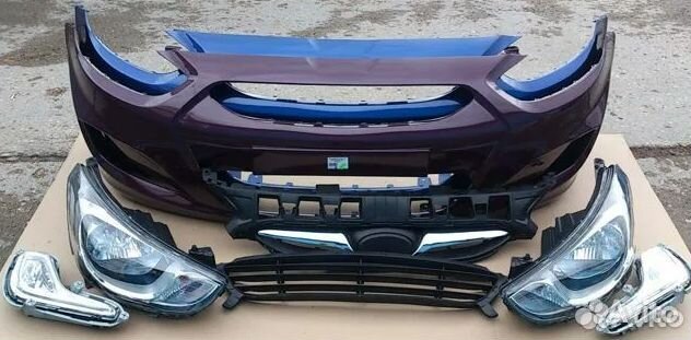 Фара Бампер капот решетка Hyundai Solaris