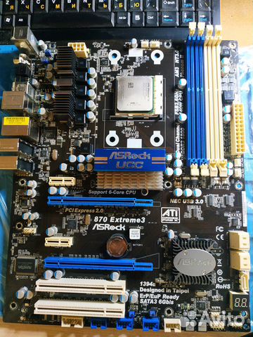 Комплект: Asrock 870 extreme3+AMD Phenom II X4 970