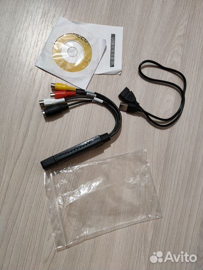 Карта видеозахвата VHS. USB, rca, s-video