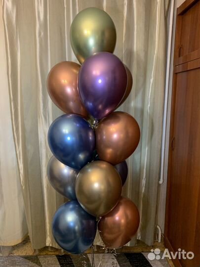 Воздушные гелевый шары Хром 150 1шт