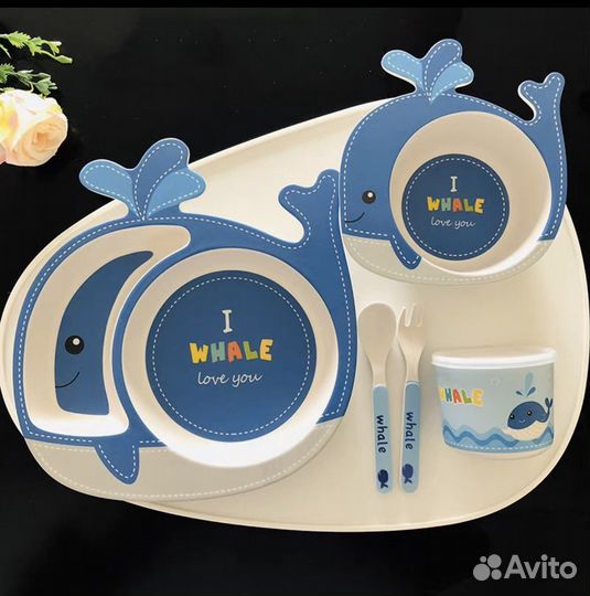 Бамбуковый набор детской посуды