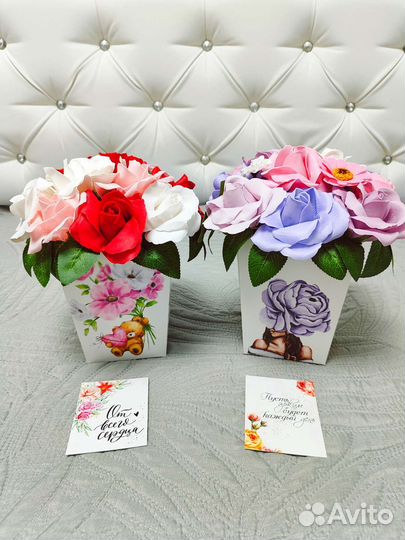 Букет из мыльных цветов