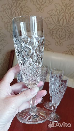 Хрустальные бокалы богемия