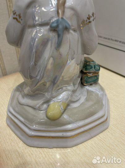 Аленушка Дулево 1963 Статуэтка Трещины