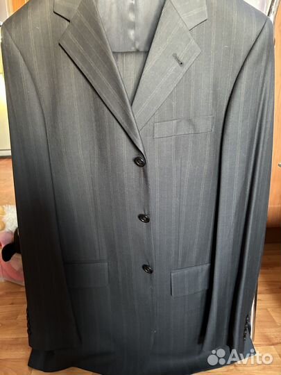 Костюм мужской классический сине-черный с полоской