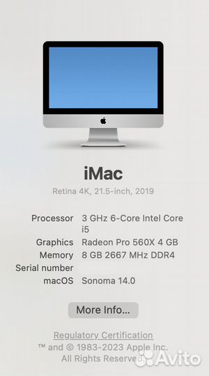 Apple iMac Retina 4K, 21.5-inch, 2019