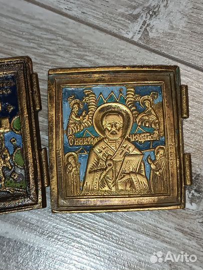 Икона Складень старинные