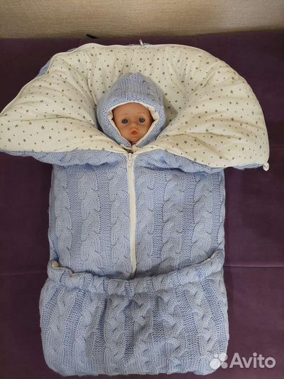 Конверт одеяло на выписку зима