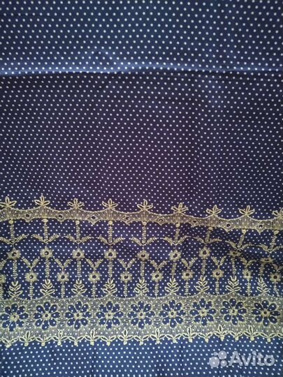 Отрез ткани с вышивкой 5м