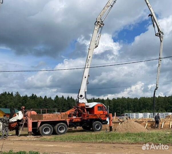 Услуги автобетононасоса 62 метра в Москве