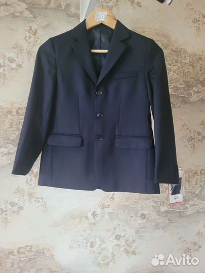 Пиджак школьный новый синий р 140 см