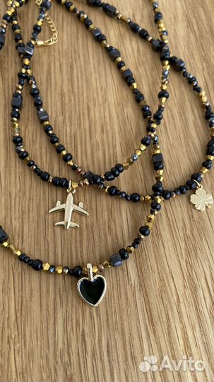 Чокеры из микса бусин и бисера