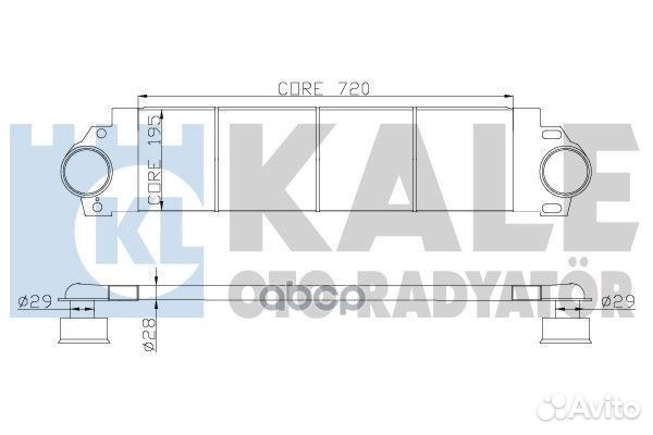 Радиатор VW transporter T5 03- интеркулера 3431