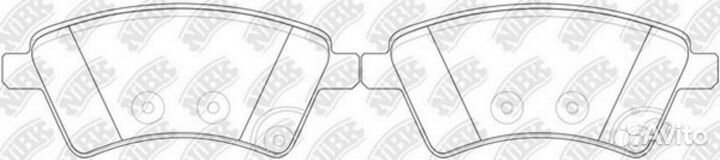 Nibk PN9803 Колодки тормозные дисковые перед