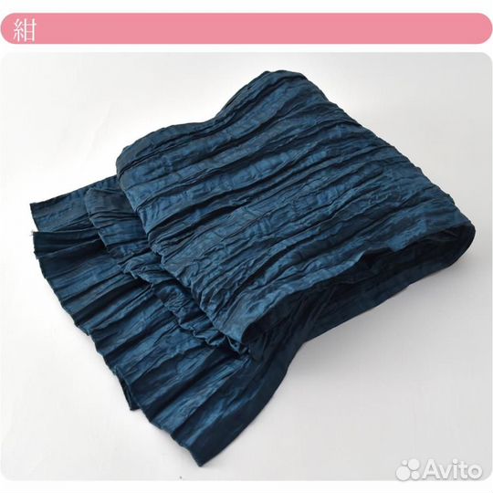 Пояс оби для юкаты Хэко-оби синий