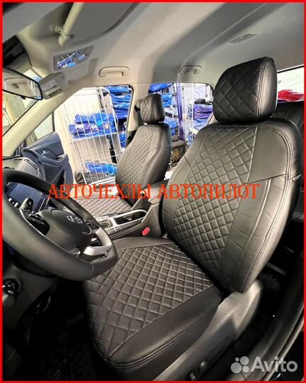 Чехлы Автопилот Hyundai Creta 2 из экокожи чёрные