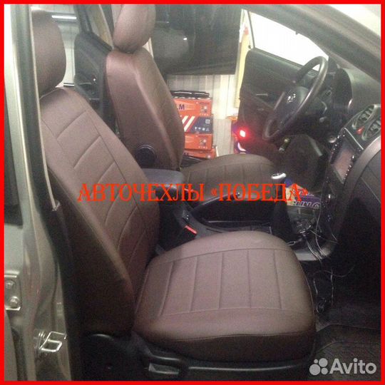 Чехлы Great Wall Hover H3 H5 из экокожи шоколадные