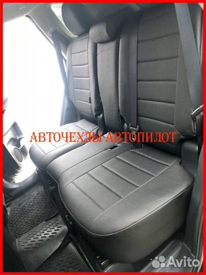 Чехлы Автопилот Nissan Tiida из экокожи чёрные