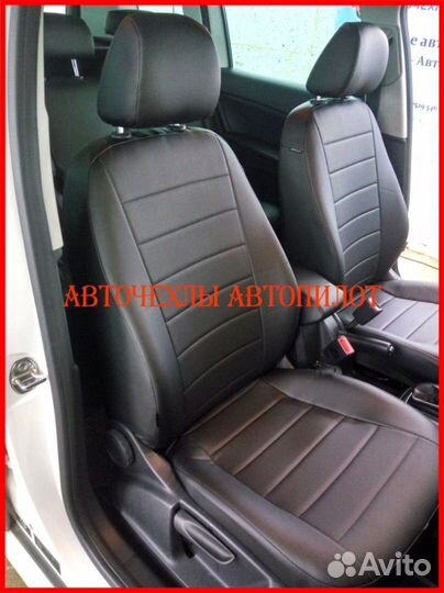 Чехлы Автопилот Skoda Yeti из экокожи чёрные Класс