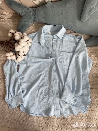 Летний женский костюм с шортами и рубашкой