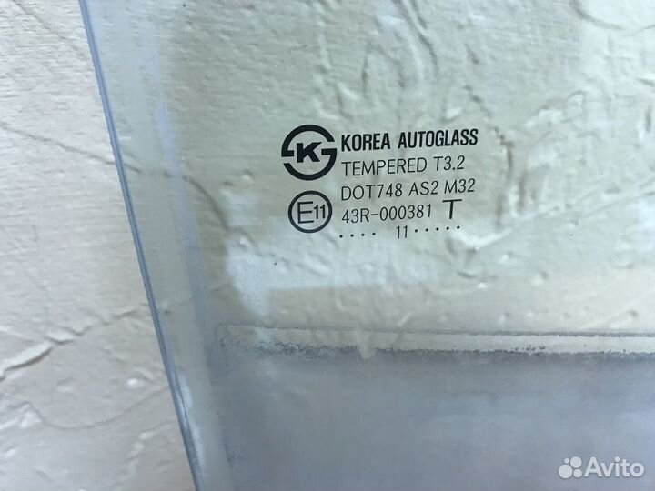 Стекло заднее правое Hyundai Solaris