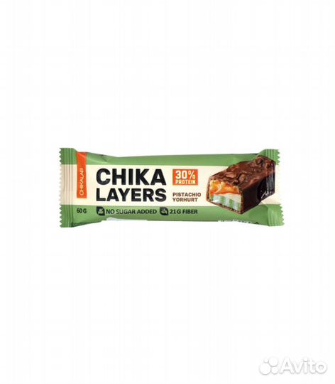 Протеиновый батончик Chikalab Chika Layers, фисташ