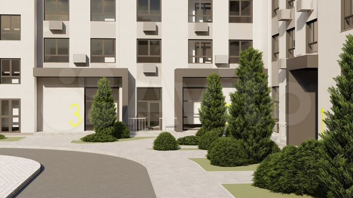 2-к. квартира, 57,4 м², 7/17 эт.