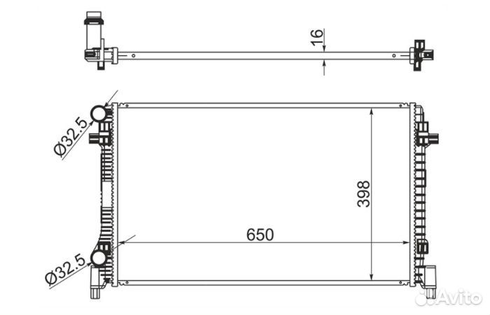 Радиатор Audi A3 Skoda Octavia 2012-2020