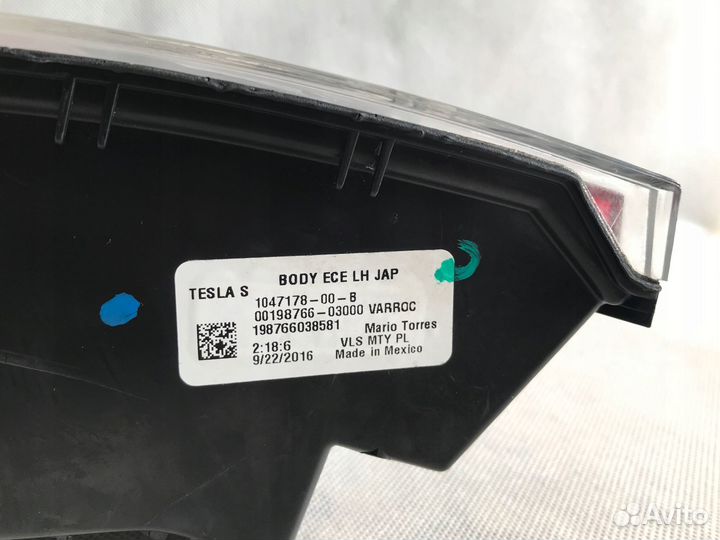 Tesla model S задний фонарь левый LED европа