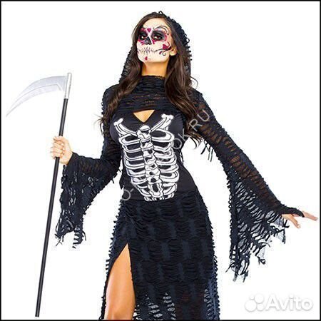 Коса смерти гладкая для карнавального костюма