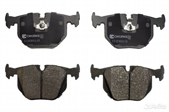 Колодки тормозные задниe (Low Metallic) cworks C12