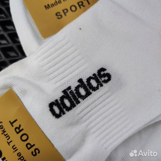 Носки короткие белые Adidas 10 шт