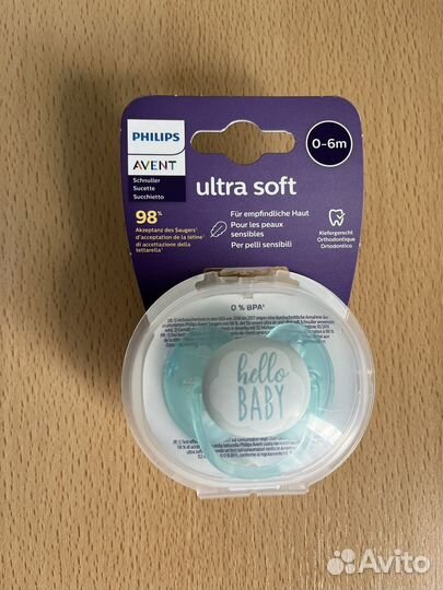 Соска пустышка avent 0 6 новая