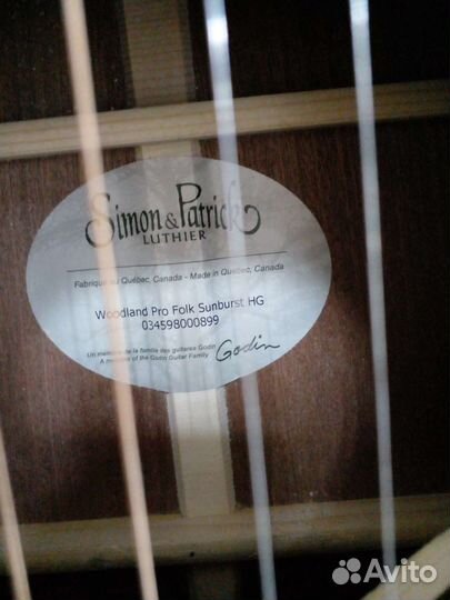 Гитара simon & Patrick пр канада