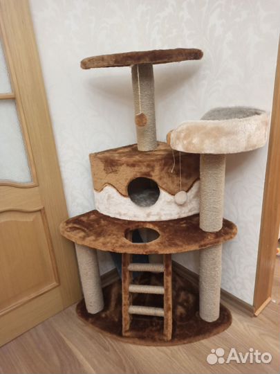 Кошачий домик с когтеточкой